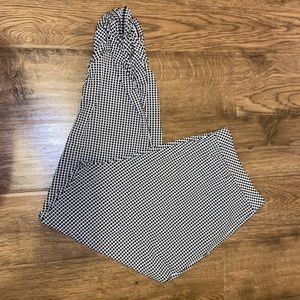 Express black and white patterned ankle pants